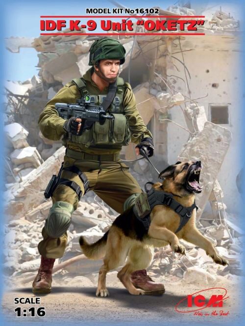 ICM 16102 K-9,Israeli Police Team Officer with dog