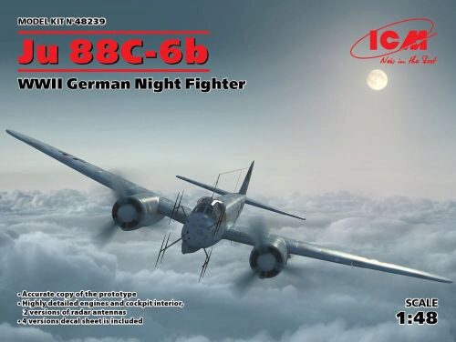 ICM 48239 Ju 88C-6b, WWII German Night Fighter