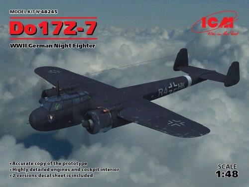 ICM 48245 Do 17Z-7, WWII German Night Fighter
