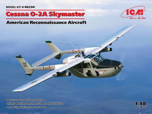 ICM 48290 Cessna O-2A Skymaster,American Reconnaissance Aircraft