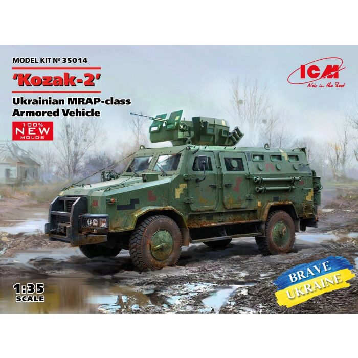 ICM 35014 Kozak-2, Ukrainian MRAP-class Armored Vehicle (100% new molds)