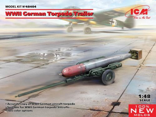 ICM 48404 WWII German Torpedo Trailer (100% new molds)
