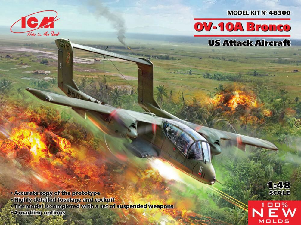 ICM 48300 OV-10 Bronco, US Attack Aircraft (100% new molds)