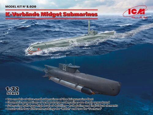 ICM S.020 K-Verbände Midget Submarines (Seehund and Molch)