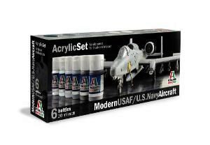 Italeri 431AP Acryl Set Modern USAF/US Navy Aircraft 6 Farben