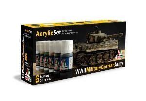 Italeri 433AP Acryl Set 2.Weltkrieg Military German Army  6 Farben