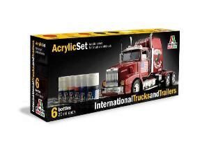 Italeri 435AP Acryl Set International Trucks and Trailers  6 Farben