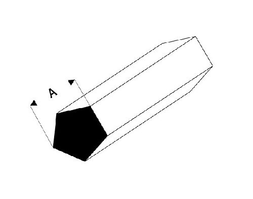 Plastruct 190834 MRP-50 Fünfkantstab 1,3x250mm 10 Stück
