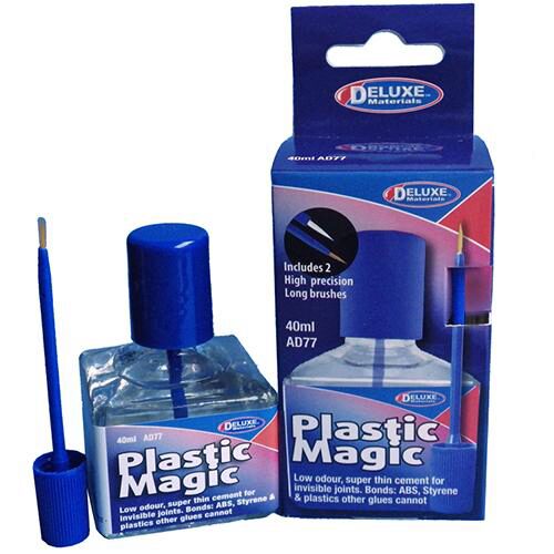 Deluxe materials AD77 Kunststoff Klebstoff Plastic Magic  mit Pinsel 40 ml