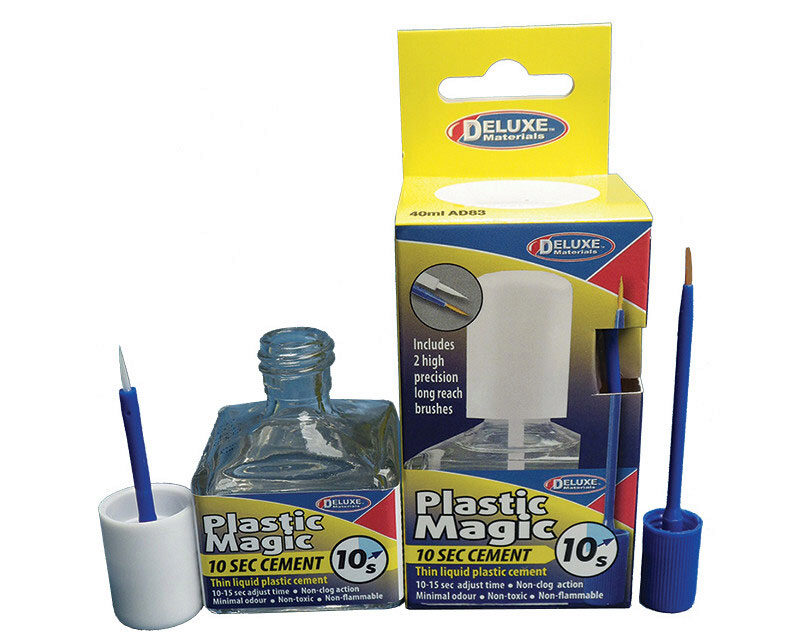 Deluxe materials AD83 Kunststoff Cement  Klebstoff Plastic Magic 10 Sek. mit Pinsel 40 ml