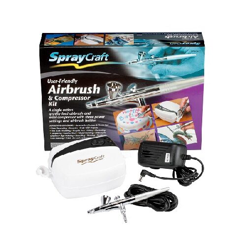 Spraycraft 493230 Airbrush & Compressor Kit (Top feed, Single action) SP30KC