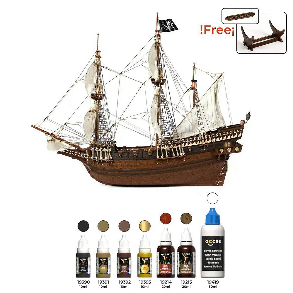 OCCRE oc12002P Buccaneer Standmodellbausatz 1:100 + Farbset