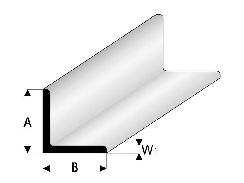 ASA Winkelprofile 1,5 x 1,5 mm 5 Stück Länge je 330 mm 