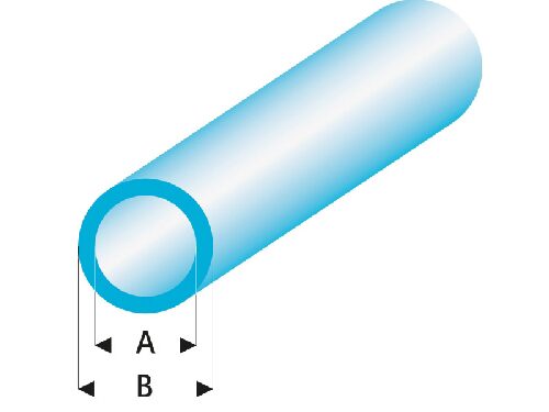 Raboesch rb429-53-3 Rohr transparent blau 2x3x330 mm (5 Stück)