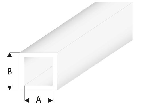 Raboesch rb430-55-3 Quadrat Rohr transparent  3x4x330 mm (5 Stück)