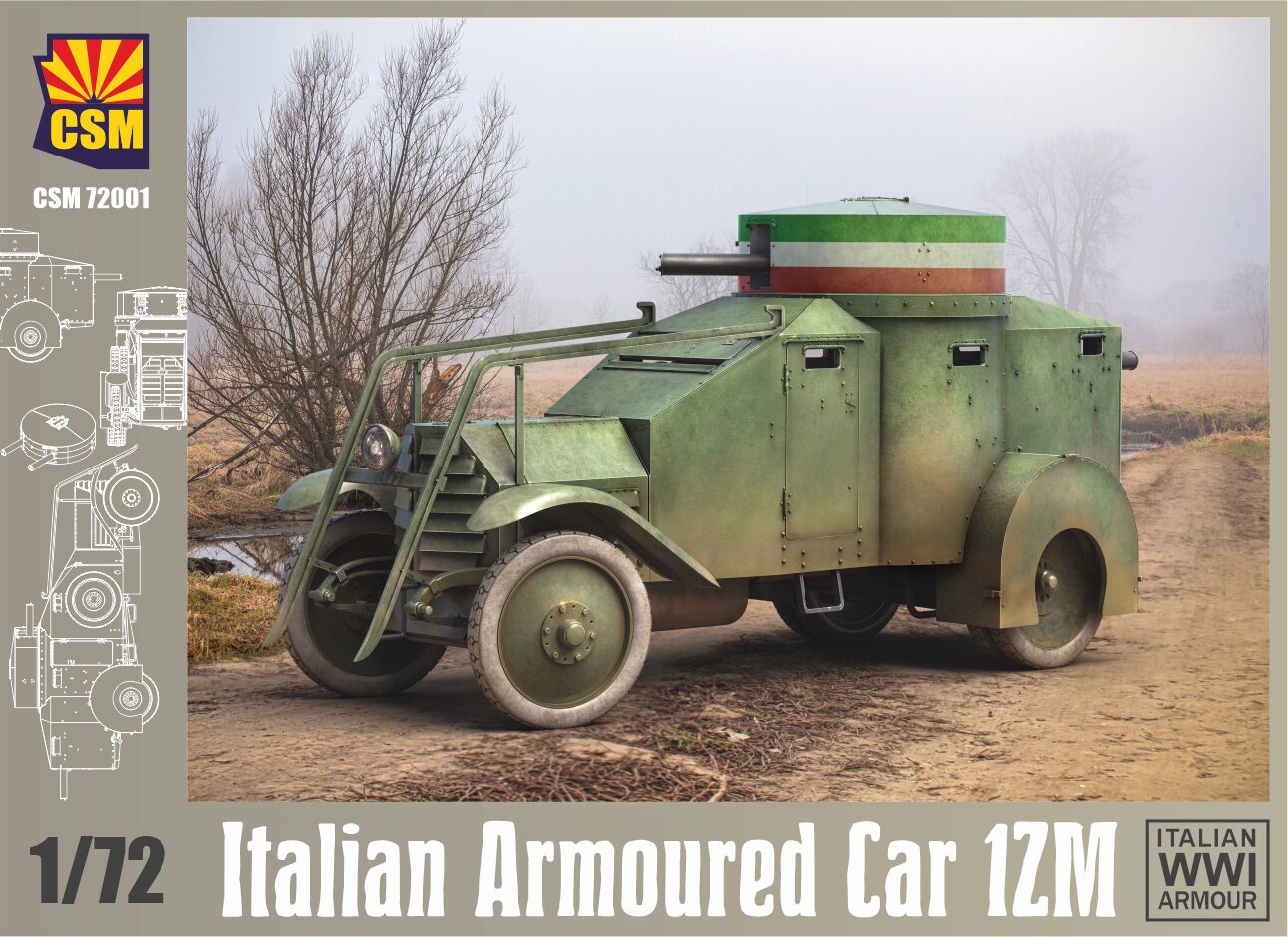 Copper State Models 72001 Italian Armoured Car 1ZM