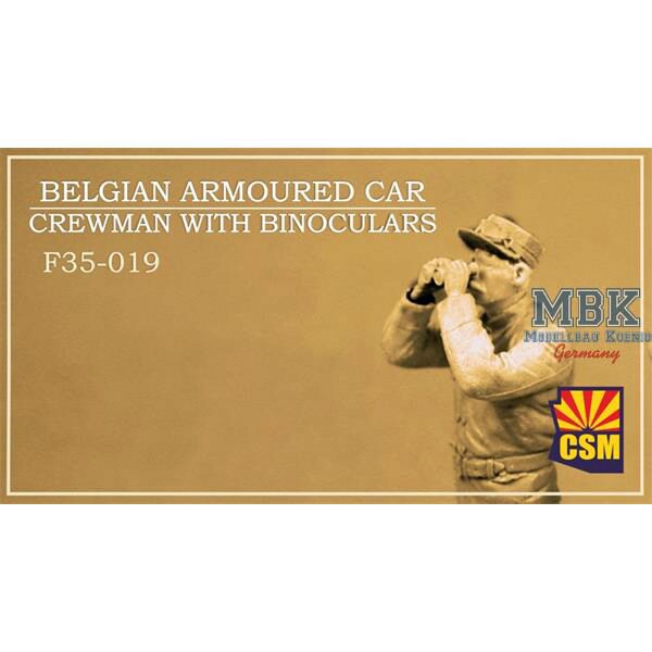 Copper State Models F35019 Belgian Armoured car crewman with binoculars