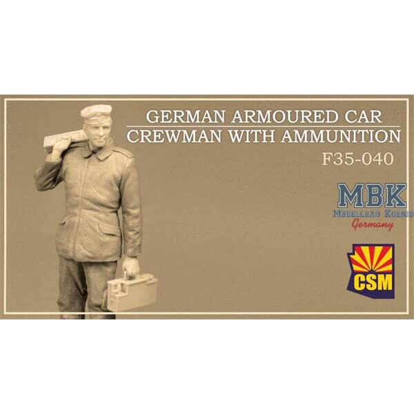 Copper State Models F35040 German armoured car crewman with ammunition