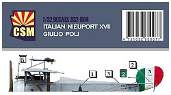 Copper State Models D32004 Italian Nieuport XVII Giulio Poli