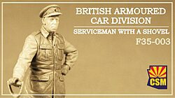 Copper State Models F35003 British Armoured Car Division Crewman with shovel