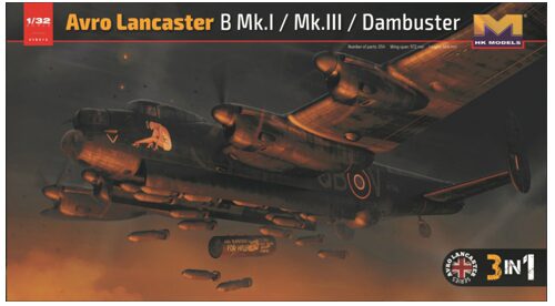 HK Models 01E012 Avro Lancaster B MkI/ B MkIII/ Dambuster 3in 1