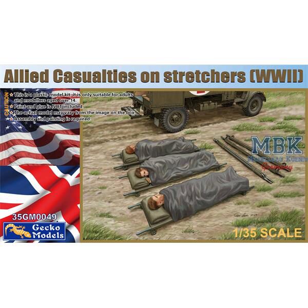 Gecko Models 35GM0049 Allied Casualties On Stretchers (WWII)