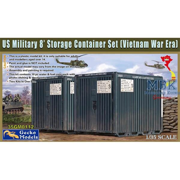 Gecko Models 35GM0112 US Military 8  Storage Container Set (Vietnam War)