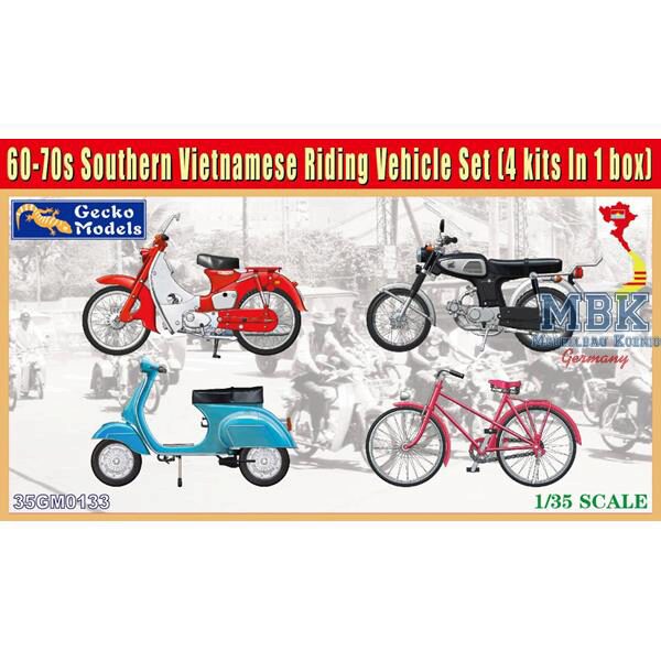 Gecko Models 35GM0133 60 s-70 s Southern Vietnamese Riding Vehicle Set