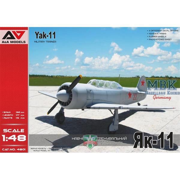 A&A Models AAM4801 Yak-11 Military trainer