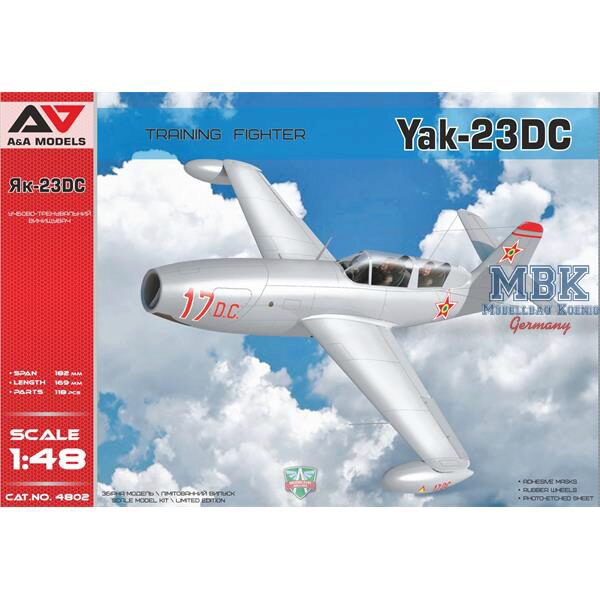 A&A Models AAM4802 Yak-23 DC training fighter