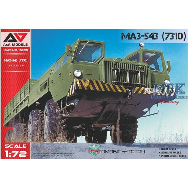 A&A Models AAM7225 MAZ-543 Heavy artillery truck