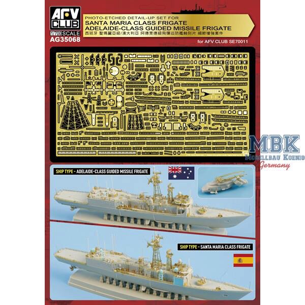 AFV Club AG35068 Photo-etched kit for Adelaide / Santa Maria Class