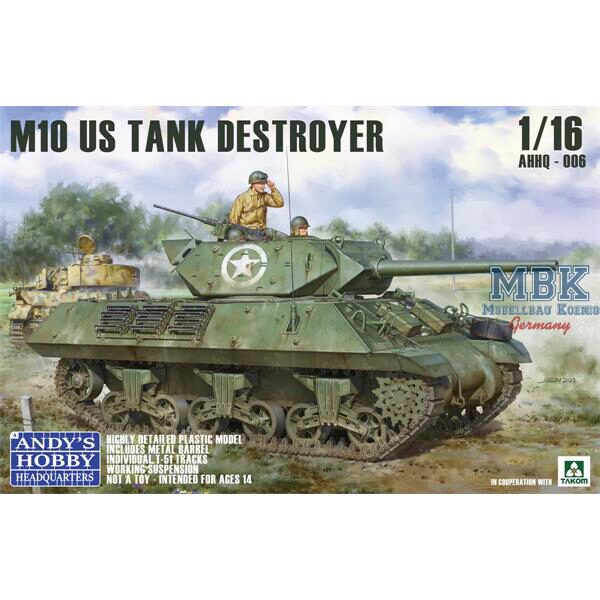 ANDYS HHQ AHHQ-006 U.S. M10 Tank Destroyer  Wolverine  (1:16)