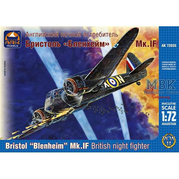 ARK MODEL ARK72035 Bristol "Blenheim" Mk.IF British night fighter