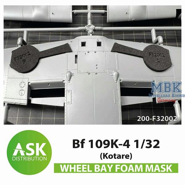Artscale ASK200-F32002 Bf 109K-4 Wheel bays - FOAM mask KOTARE