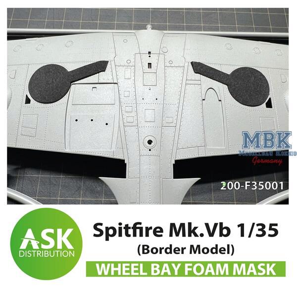 Artscale ASK200-F35001 Spitfire Mk.Vb Wheel bay - FOAM mask BORDER 1:35