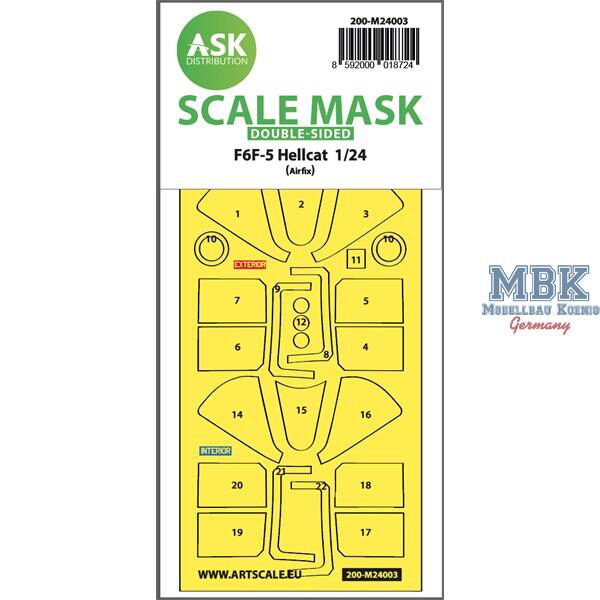Artscale ASK200-M24003 F6F-5 Hellcat double-sided express masks (Airfix)
