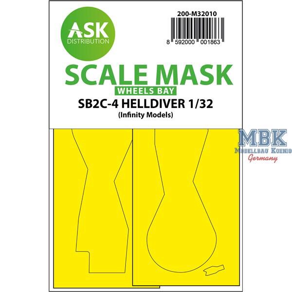 Artscale ASK200-M32010 SB2C-4 Helldiver wheel bays masks for Infinity kit