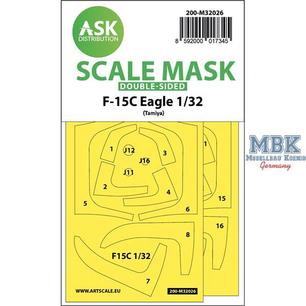Artscale ASK200-M32026 F-15C Eagle double-sided express masks for Tamiya