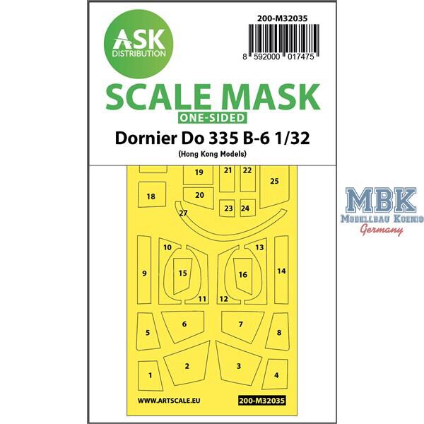 Artscale ASK200-M32035 Dornier Do 335B-6 one-sided mask for HK Models