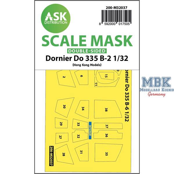 Artscale ASK200-M32037 Dornier Do 335B-2 double-sided mask for HK Models