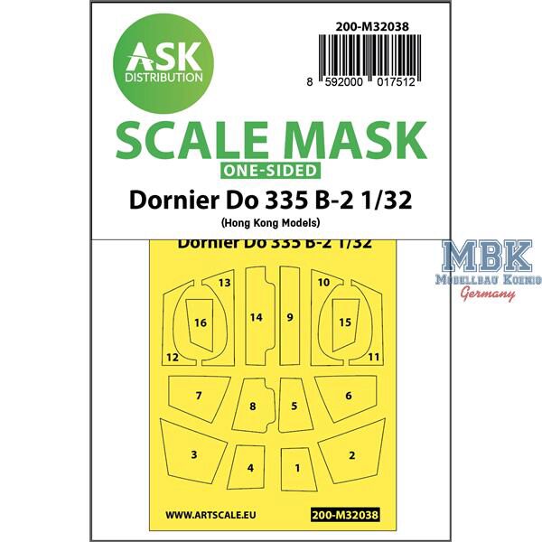 Artscale ASK200-M32038 Dornier Do 335B-2 one-sided mask for HK Models