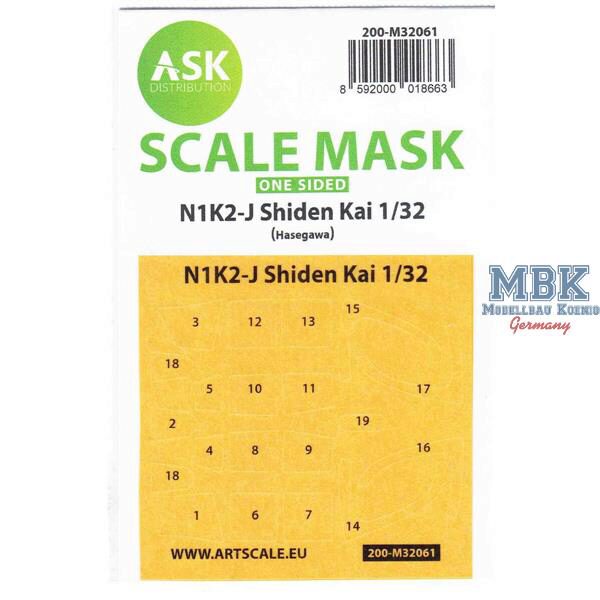 Artscale ASK200-M32061 N1K2-J Shiden Kai one-sided express painting masks