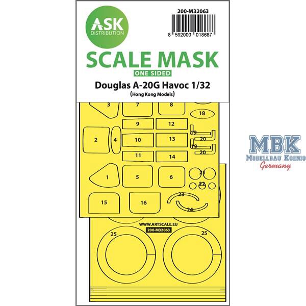 Artscale ASK200-M32063 A-20G Havoc one-sided express self adhesive masks