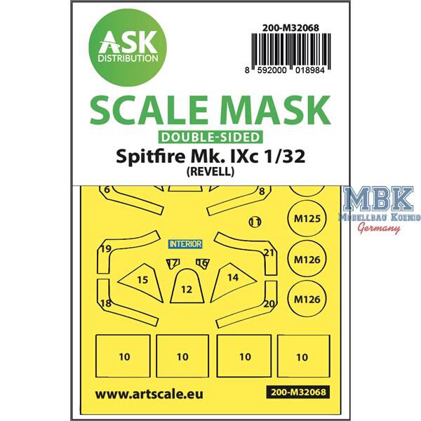 Artscale ASK200-M32068 Spitfire Mk.IXc (mid) double-sided fit mask f.Rev.