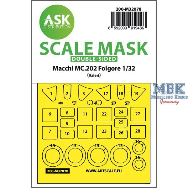 Artscale ASK200-M32078 Macchi MC.202 Folgore double-sided express mask