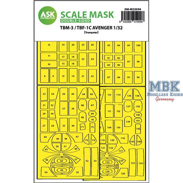 Artscale ASK200-M32094 TBM-3/TBF-1C double-sided expr.fit mask (Trump.)