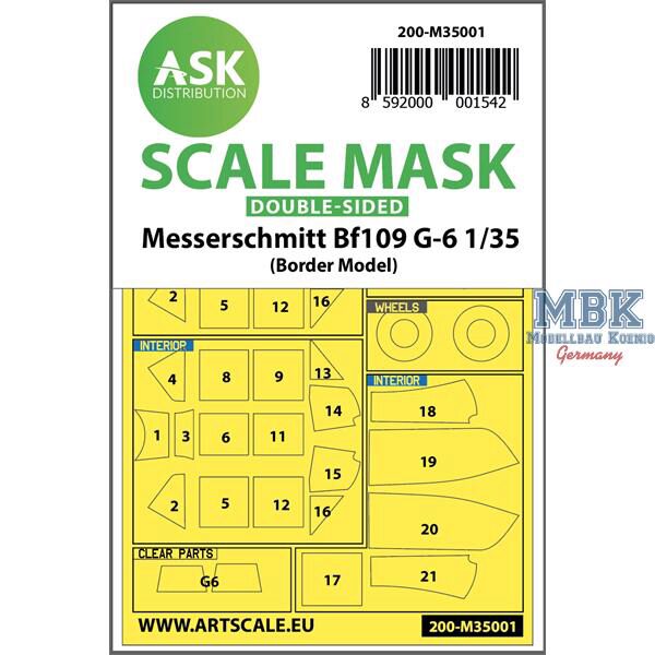 Artscale ASK200-M35001 Bf 109G-6 double-sided painting mask for Border
