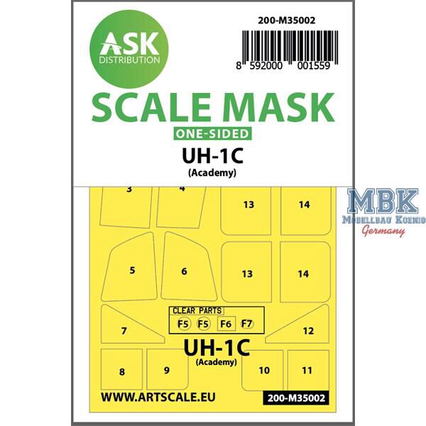 Artscale ASK200-M35002 UH-1C one-sided painting mask for Academy