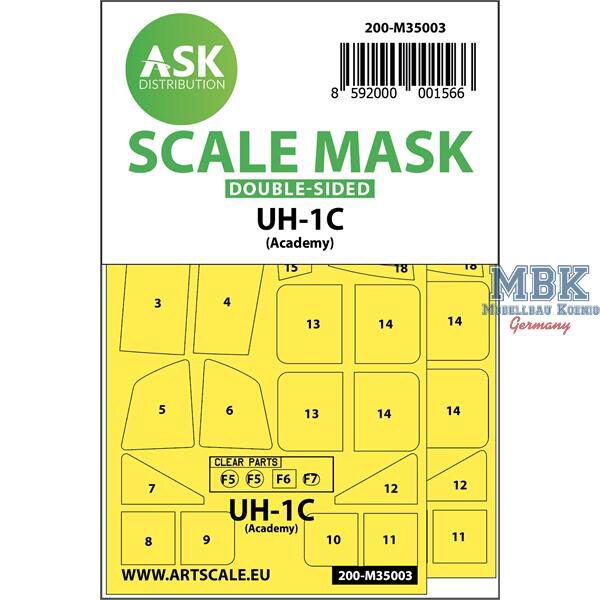 Artscale ASK200-M35003 UH-1C double-sided painting mask for Academy